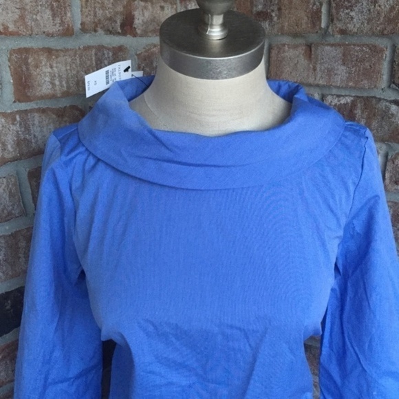 Talbots Boat Neck Round Foldable Collar Shirt XS - Picture 5 of 7